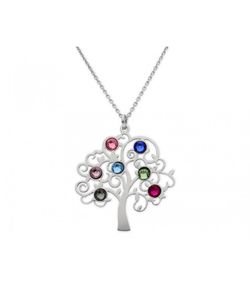 Colgante Plata Liska Mujer LSW2280CL-B Árbol De La Vida Circonitas