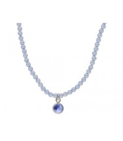 Colgante Plata Liska Mujer LSW3227CL-A Colgante Liska Cristals Azul Perlas