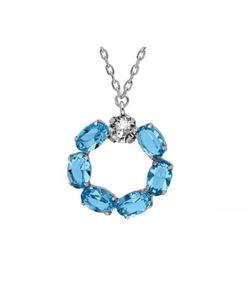 Colgante Liska Plata LSW4402CL-A Cristales Azules