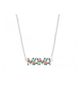 Colgante Plata Liska Mujer MAMA03CL-M Mamá Circonitas Multicolor