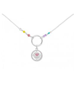 Colgante Plata Liska Mujer MAMA06CL Mamá Circonitas Multicolor