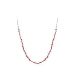 Colgante Plata Liska Mujer ML01CL Piedras Rosa