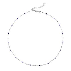 Collar Plata Mujer COM0071PLLP Piedras Minerales Lapislázuli