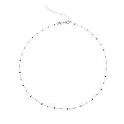 Collar Plata Mujer COM0071RHVA Piedras Minerales Varias