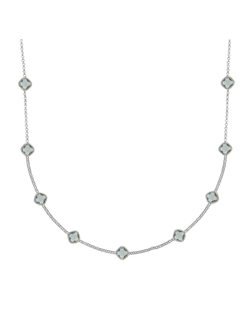 Collar Plata Mujer PSET169/3 Circonitas Verde Claro