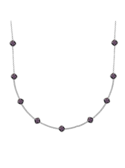 Collar Plata Mujer PSET170/3 Circonitas Moradas