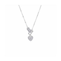 Collar Plata N20054 Corazon Con Circonitas