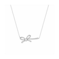 Collar Plata N22167 Lazo Con Circonitas