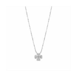 Collar Plata P23031 Trébol Con Circonitas