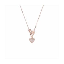 Collar Plata Rose N20054PP Corazón Con Circonitas