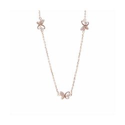 Collar Plata Rose N21768PP Mariposa Con Circonitas