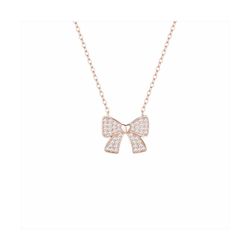 Collar Plata Rose N22163PP Lazo Con Circonitas