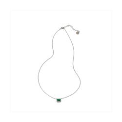 Collar Plata Sovrani 40+5cm J7151 Flor Esmeralda Con Circonitas