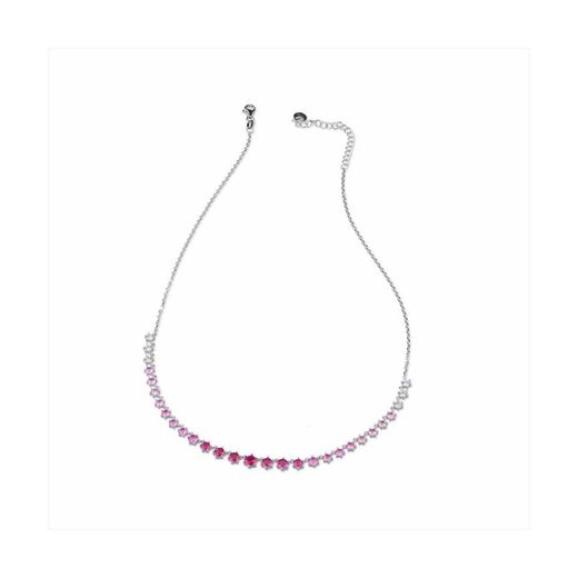 Collar Plata Sovrani 40+5cm J8369 Circonites Vermelles Degradades Rubí