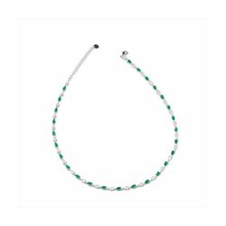 Collar Plata Sovrani 40+5cm J8380 Circonitas Esmeraldas