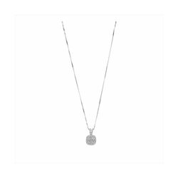 Collar Plata Sovrani 40+5cm J9415 Cuadrado Con Circonitas