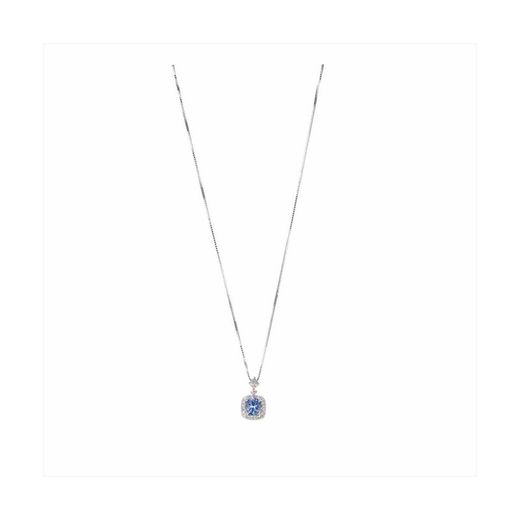 Collar Plata Sovrani 40+5cm J9432 Circonites Cristall Aguamarina