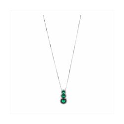 Collar Plata Sovrani 40+5cm J9458 Circonitas 3 Esmeraldas