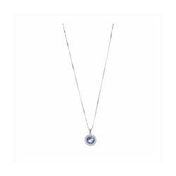 Collar Plata Sovrani 40+5cm J9520 Circonites Cristall Aguamarina