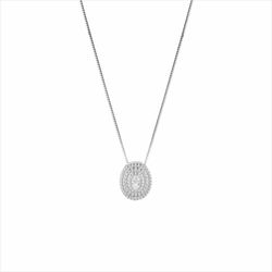 Collar Plata Sovrani 40+5cm J9897 Oval Con Circonitas