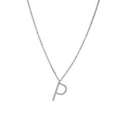 Collar Plata Sovrani 42+3cm J050P Letra P Con Circonitas