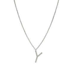 Collar Plata Sovrani 42+3cm J050Y Letra Y Con Circonitas