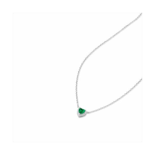 Collar Plata Sovrani 45cm J8348 Circonites Cor Esmeralda
