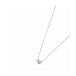 Collar Plata Sovrani 45cm J8360 Circonitas Cristal Aguamarina