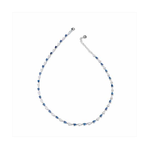 Collier Sovrani en argent 45 cm J8379 avec saphirs zircone