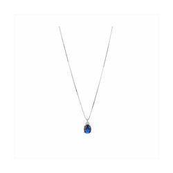 Collar Plata Sovrani 45cm J8841 Circonita Con Zafiro