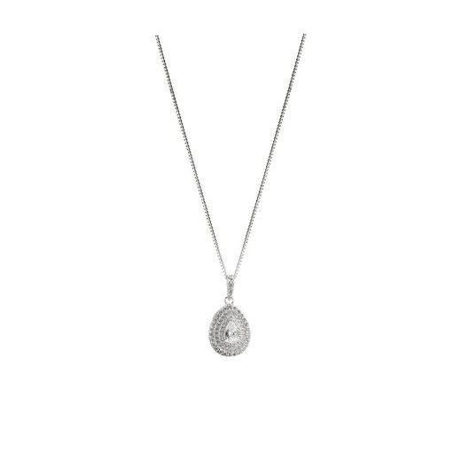 Collar Plata Sovrani 45cm J9809 Circonites Oval