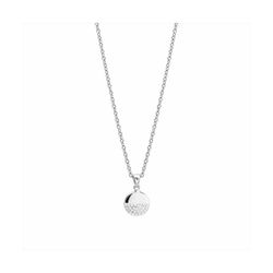 Collar Plata y Acero P23025  Círculo Con Circonitas