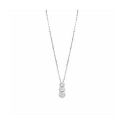 Collar Plata y Acero P23033 Círculos Con Circonitas