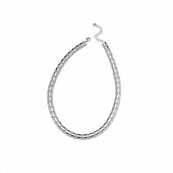 Collar Sovrani Bronce 42+5cm J10920 Plateado Con Circonitas