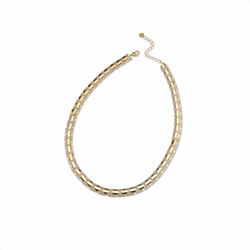 Collar Sovrani Bronce 42+5cm J10922 Dorado Con Circonitas