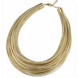 Collar Sovrani Bronce 43+5cm J9280 Lurex Con Hilos