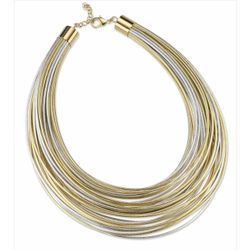 Collar Sovrani Bronce 43+5cm J9281 Lurex Con Hilos Plateados Y Dorados