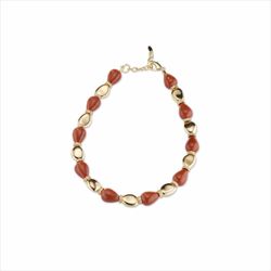 Collar Sovrani Bronce 45+5cm J11420 Chapado Con Pasta Coral