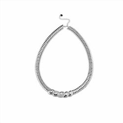 Collar Sovrani Bronce 45+6cm J10908 Plateado Con Circonitas