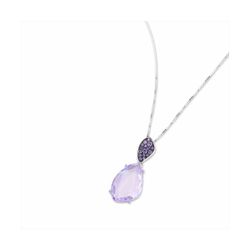 Collar Sovrani Plata 40+5cm J11102 Cristal Lavanda Con Circonitas