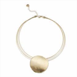 Collar Sovrani Plata Dorada 13cm J11320 Eslabones Redondos