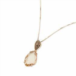 Collar Sovrani Plata Dorada 40+5cm J11121 Circonitas Ambra