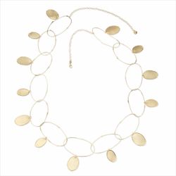 Collar Sovrani Plata Dorada 42+5cm J11324 Eslabones Con Chapas