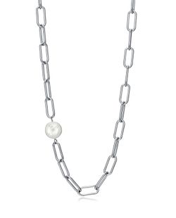 Collar Viceroy Mujer Acero Eslabones Perlas 1317C01000
