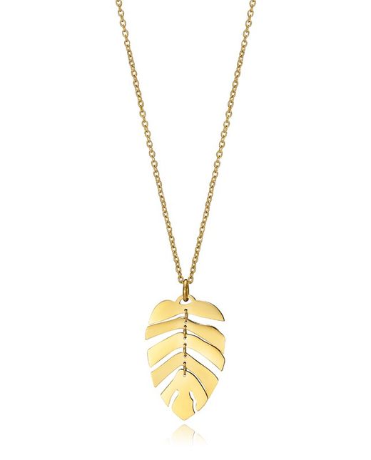 Vicekonung Kvinna Guld Löv Halsband 15137C01012