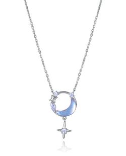 Collar Viceroy Plata 42+3cm Mujer 13225C000-30 Luna Estrellas