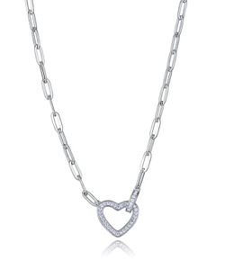 Collar Viceroy Plata 42+3cm Mujer 13230C000-30 Corazón Circonitas