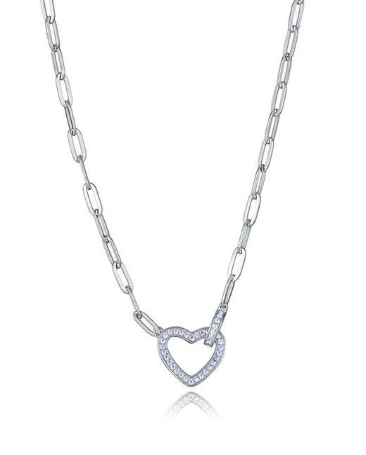 Viceroy Silver Necklace 42+3cm Women's 13230C000-30 Heart Zirconia