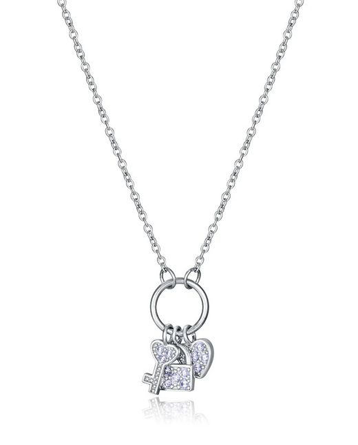 Viceroy Silver Necklace 42+3cm Women 9138C000-30 Heart Padlock Key