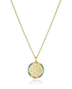 Collar Viceroy Plata Dorada 42+3cm Mujer 15123C100-39 Redondo Circonitas Multicolor